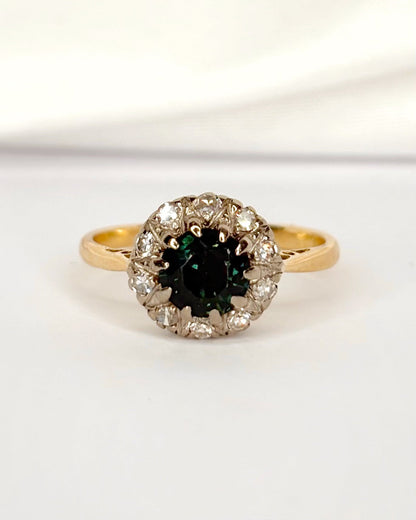 Bague Marguerite Saphir 1 carat &amp; Diamants 0.20 carat "Marilou" - Elliade Paris