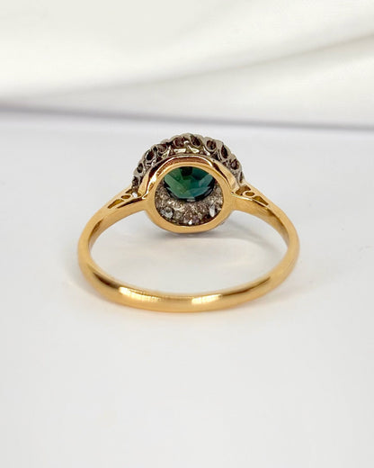 Bague Marguerite Saphir 1 carat &amp; Diamants 0.20 carat "Marilou" - Elliade Paris