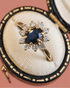 Bague Marguerite Saphir 1 carat & Diamants 0.33 carat "Meredith" - Elliade Paris
