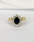 Bague Marguerite Saphir 1 carat & Diamants 0.36 carat "Sianne" - Elliade Paris