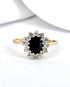 Bague Marguerite Saphir 1 carat & Diamants 0.48 carat "Sofia" - Elliade Paris