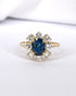 Bague Marguerite Saphir 1 carat & Diamants 0.56 carat "Dilara" - Elliade Paris