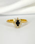 Bague Marguerite Saphir & 10 Diamants "Alienor" - Elliade Paris