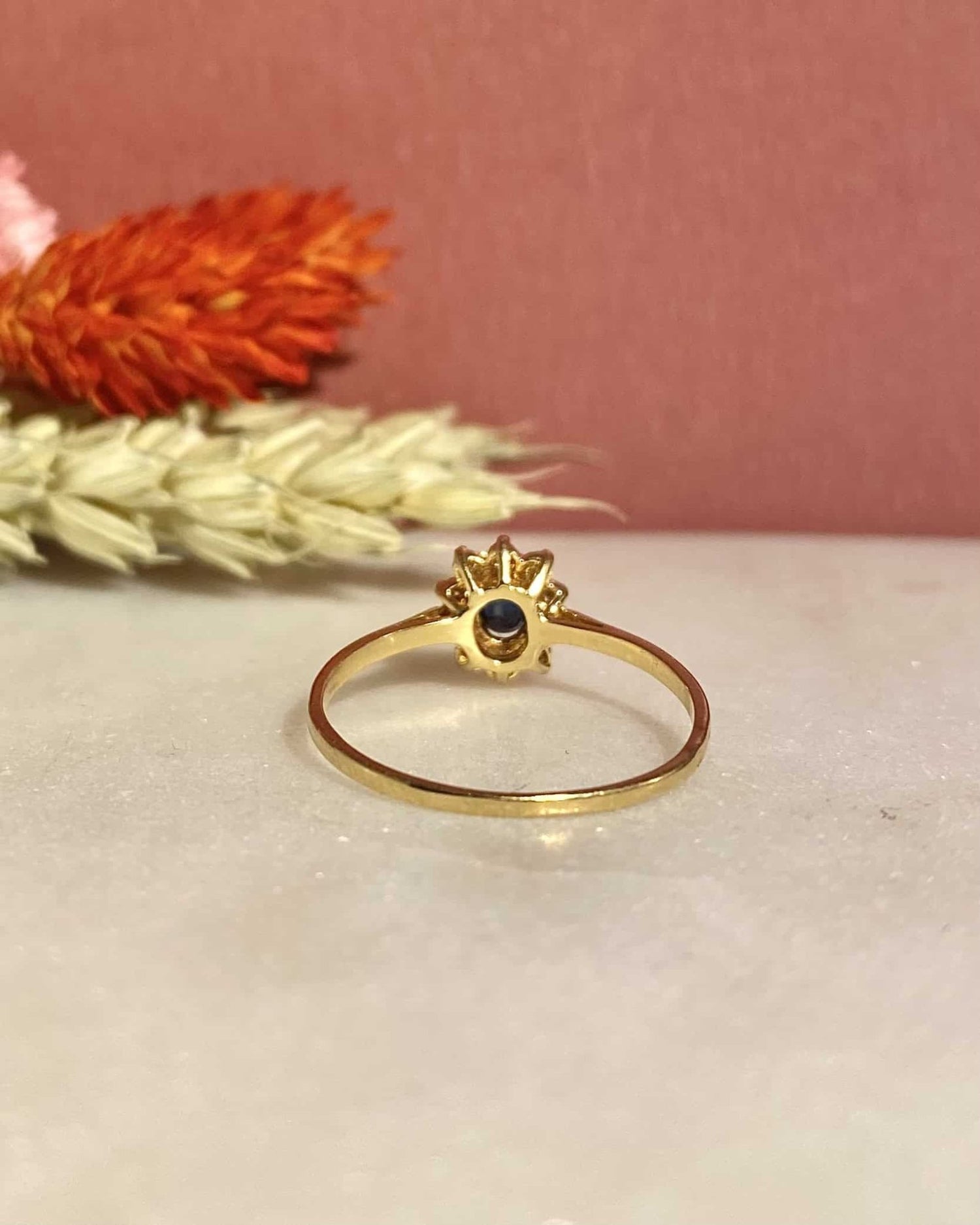 Bague Marguerite Saphir &amp; 10 Diamants &quot;Crealis&quot; - Elliade Paris