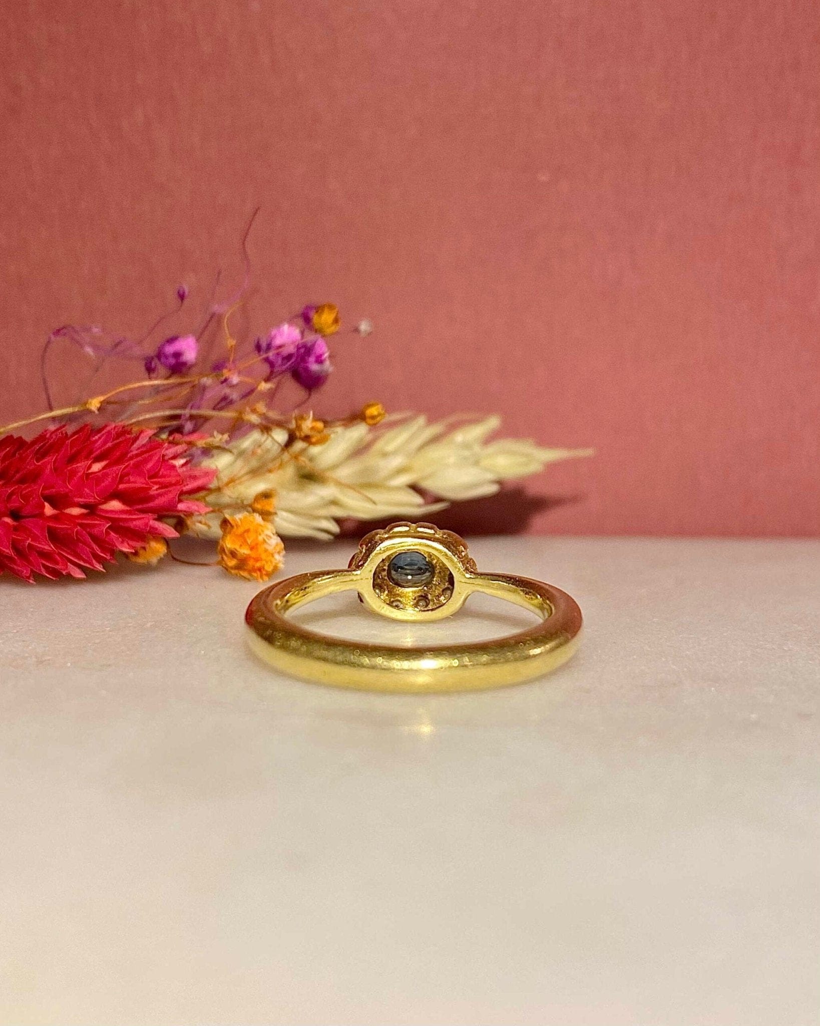 Bague Marguerite Saphir &amp; 10 Diamants "Dream" - Elliade Paris