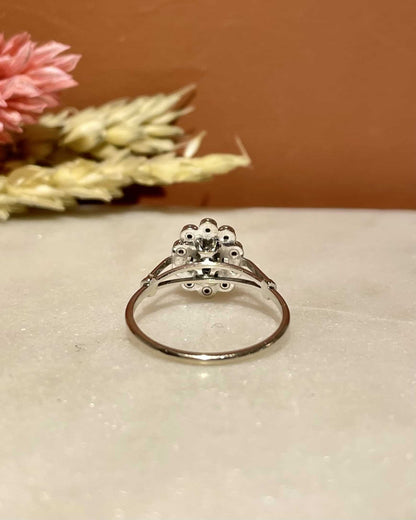 Bague Marguerite Saphir &amp; 10 Diamants &quot;Jessica&quot; - Elliade Paris