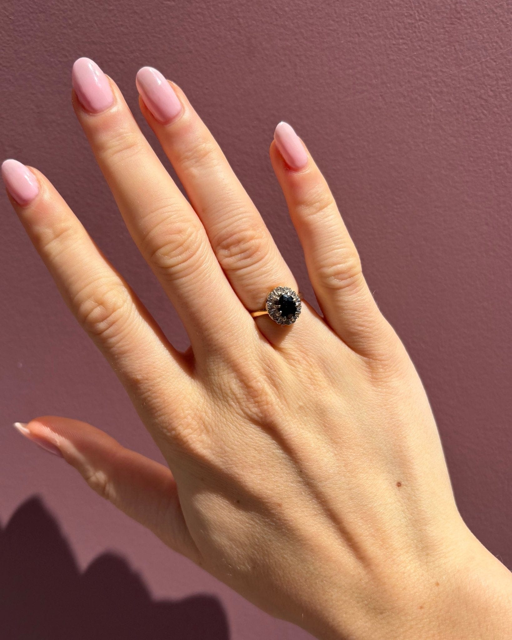 Bague Marguerite Saphir 1.05 Carat &amp; Diamants "Mirone" - Elliade Paris