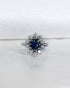 Bague Marguerite Saphir 1.10 carat & Diamants "Celina" - Elliade Paris