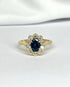 Bague Marguerite Saphir 1.11 carat & Diamants 0.50 carat "Nola" - Elliade Paris