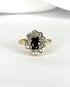 Bague Marguerite Saphir 1.15 carat & Diamants 0.30 carat "Martina" - Elliade Paris
