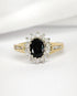 Bague Marguerite Saphir 1.15 carat & Diamants 0.33 carat "Helena" - Elliade Paris