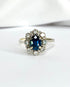 Bague Marguerite Saphir 1.15 carat & Diamants 0.40 carat "Goergia" - Elliade Paris
