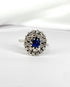 Bague Marguerite Saphir 1.15 carat & Diamants 0.52 carat "Milena" - Elliade Paris
