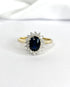 Bague Marguerite Saphir 1.15 carat & Diamants "Marianne" - Elliade Paris