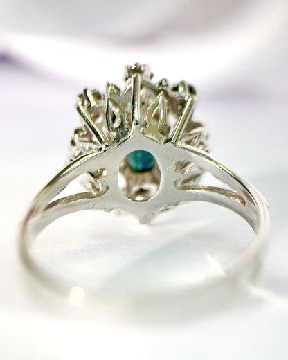 Bague Marguerite Saphir 1.20 carat &amp; Diamants "Julienne" - Elliade Paris