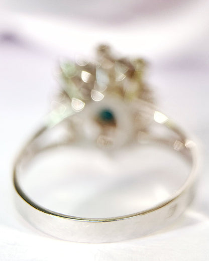 Bague Marguerite Saphir 1.20 carat &amp; Diamants "Julienne" - Elliade Paris