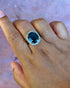 Bague Marguerite Saphir 12.17 carats & Diamants 0.50 carat 8.75g "Sofia" - Elliade Paris