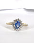 Bague Marguerite Saphir 1.25 carat & Diamants 0.32 carat "Florence" - Elliade Paris