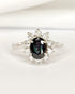 Bague Marguerite Saphir 1.25 carat & Diamants 0.50 carat "June" - Elliade Paris