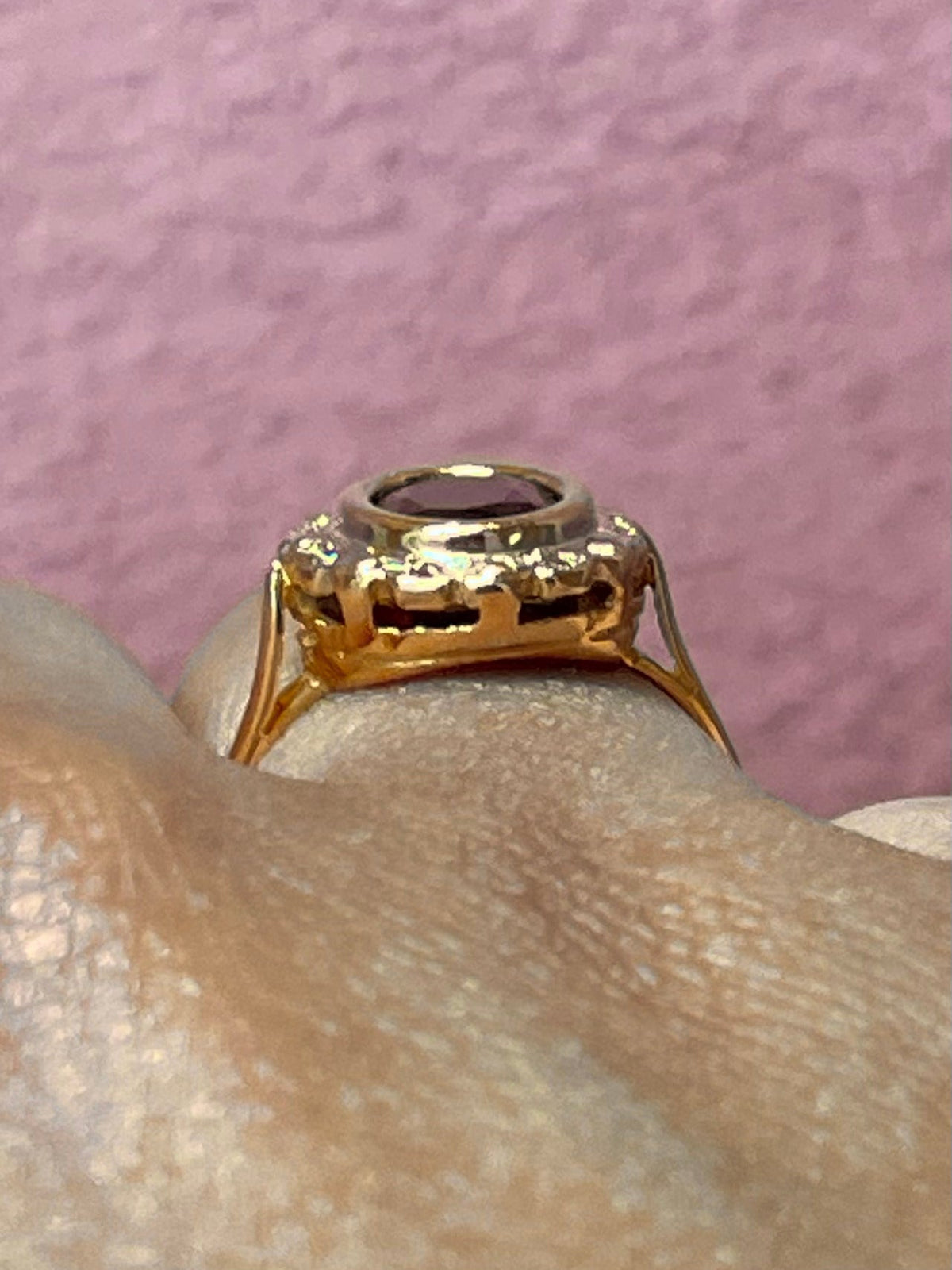 Bague Marguerite Saphir 1.30 carat &amp; Diamants "Michelle" - Elliade Paris