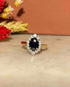 Bague Marguerite Saphir & 14 Diamants "Lynda" - Elliade Paris