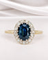 Bague Marguerite Saphir 1.40 carat & Diamants 0.25 carat "Tiffaine" - Elliade Paris