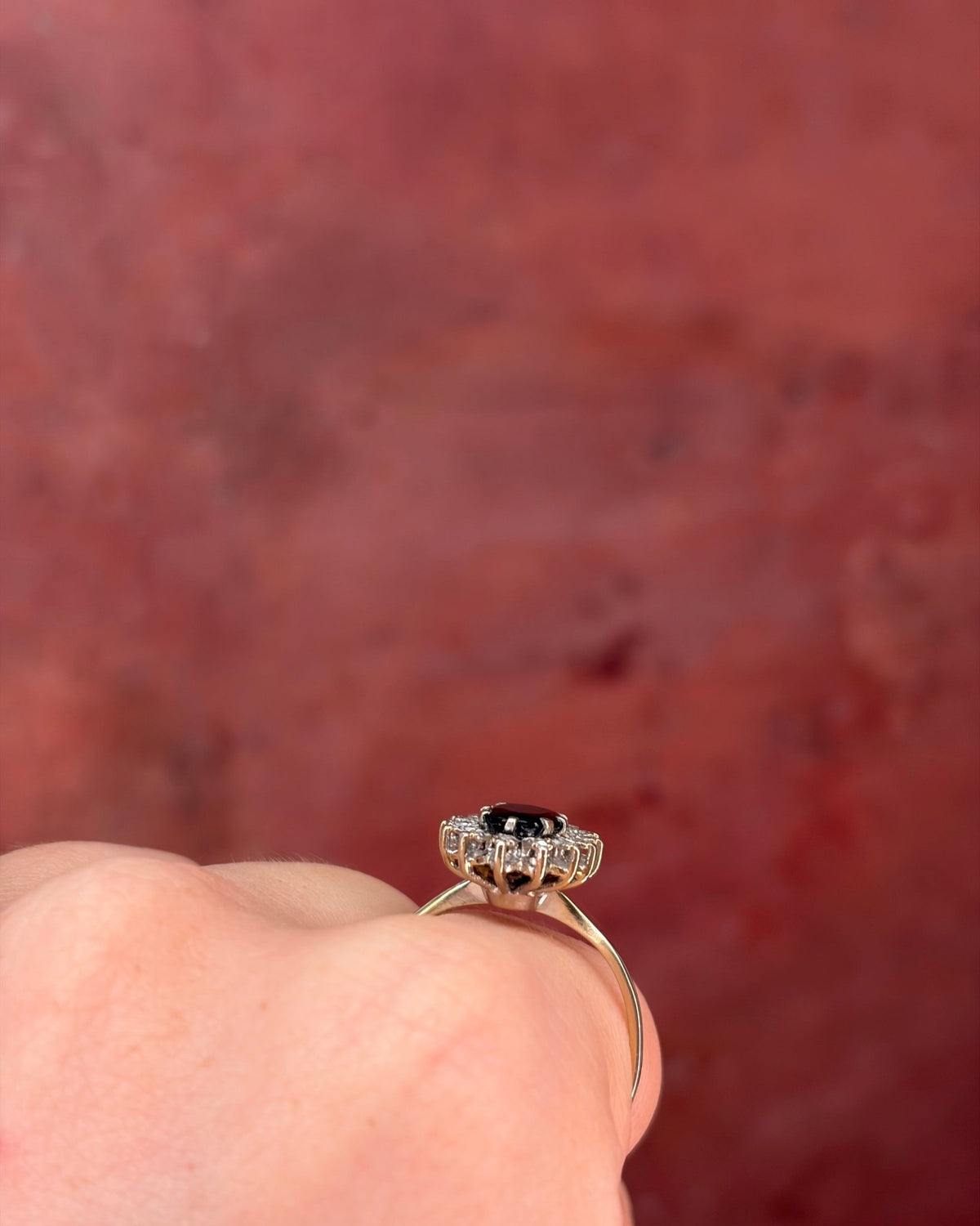 Bague Marguerite Saphir 1.40 carat &amp; Diamants 4,18g "Chloé" - Elliade Paris