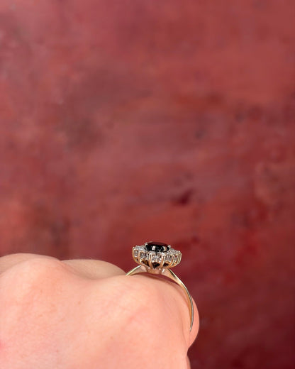 Bague Marguerite Saphir 1.40 carat &amp; Diamants 4,18g "Chloé" - Elliade Paris