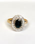 Bague Marguerite Saphir 1.40 carat & Diamants 4.53g "Stéphanie" - Elliade Paris