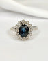 Bague Marguerite Saphir 1.55 carat & Diamants "Cléa" - Elliade Paris