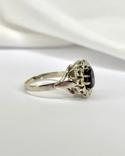 Bague Marguerite Saphir 1.55 carat &amp; Diamants &quot;Isabelle&quot; - Elliade Paris