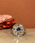 Bague Marguerite Saphir & 16 Diamants "Sherry" - Elliade Paris