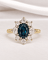 Bague Marguerite Saphir 1.60 carat & Diamants 1.01 carat "Victoria" - Elliade Paris