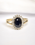 Bague Marguerite Saphir 1.62 carat & Diamants 0.20 carat "Jennifer" - Elliade Paris