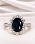Bague Marguerite Saphir 1.70 carat & Diamants "Delphine" - Elliade Paris
