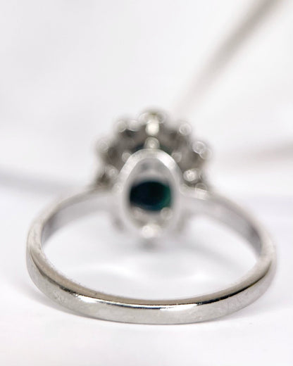 Bague Marguerite Saphir 1.70 carat &amp; Diamants "Delphine" - Elliade Paris