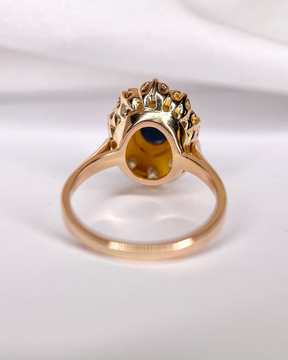 Bague Marguerite Saphir 1.75 carat &amp; Diamants 0.70 carat 6,14g "Mariette" - Elliade Paris