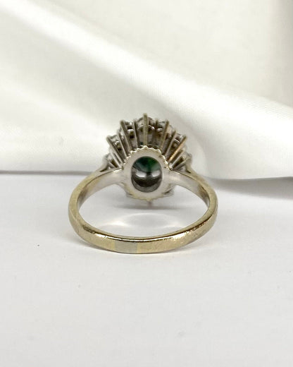 Bague Marguerite Saphir 1.75 carat &amp; Diamants 0.84 carat &quot;Anaïs&quot; - Elliade Paris