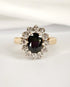 Bague Marguerite Saphir 1.75 carat & Diamants "Laure" - Elliade Paris
