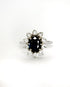Bague Marguerite Saphir 1.75 ct & Diamants 0.60 ct "Apolline" - Elliade Paris
