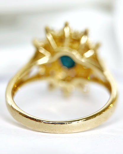 Bague Marguerite Saphir 1.79 carat &amp; Diamants 0.60 carat 6.04g "Hélène" - Elliade Paris