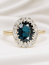 Bague Marguerite Saphir 1.80 carat & Diamants 0.36 carat "Marinette" - Elliade Paris