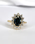 Bague Marguerite Saphir 1.80 carat & Diamants 0.48 carat "Surya" - Elliade Paris