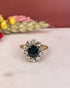Bague Marguerite Saphir 1.90 Carat & Diamants 0.90 Carat "Emmie" - Elliade Paris