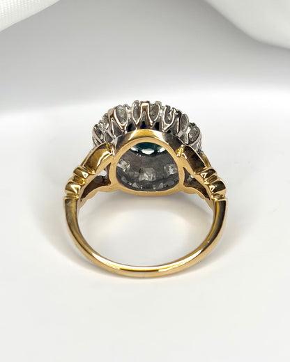 Bague Marguerite Saphir 1.94 carat &amp; Diamants 0.45 carat "Sam" - Elliade Paris