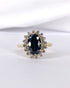 Bague Marguerite Saphir 2 carats & 16 Diamants "Ariella" - Elliade Paris