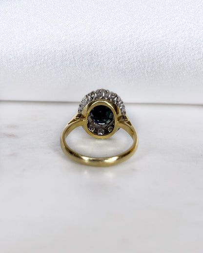 Bague Marguerite Saphir 2 carats &amp; Diamants &quot;Aïnoa&quot; - Elliade Paris