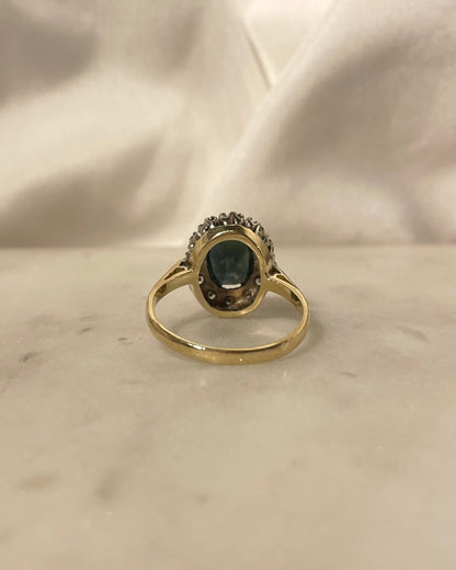 Bague Marguerite Saphir 2 carats &amp; Diamants &quot;Lauren&quot; - Elliade Paris