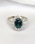 Bague Marguerite Saphir 2.02 carats & Diamants 0.42 carat "Valérianne" - Elliade Paris
