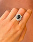 Bague Marguerite Saphir 2.50 carats & Diamants 1.56 carat 6,30g "Marilyne" - Elliade Paris